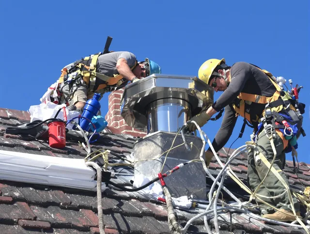Protective chimney cap installed by Fort Collins Chimney Sweep in Fort Collins, CO