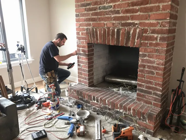 Fort Collins Chimney Sweep specialist finalizing chimney liner service in Fort Collins, CO