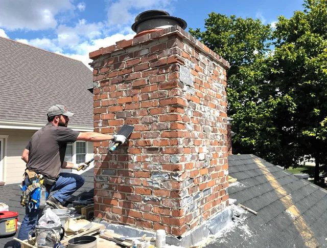Completed chimney rebuild by Fort Collins Chimney Sweep in Fort Collins, CO