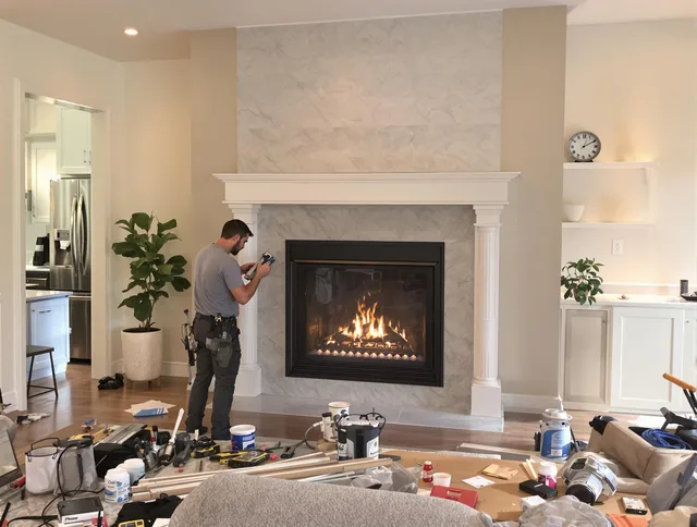Newly installed fireplace by Fort Collins Chimney Sweep in Fort Collins, CO